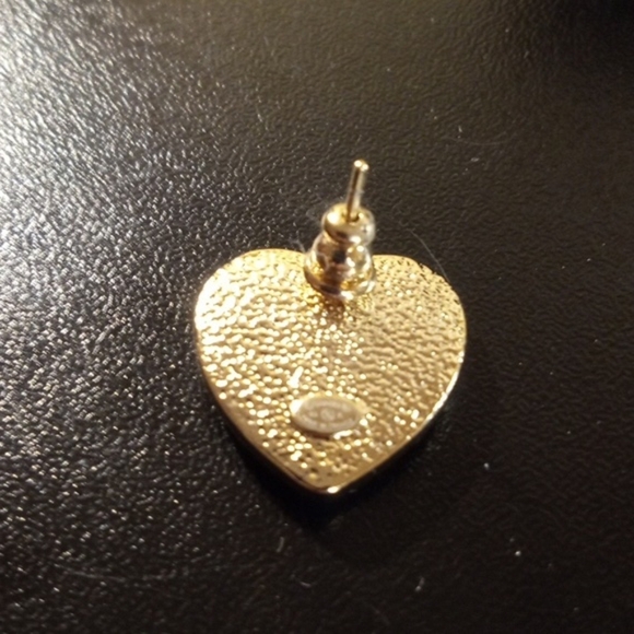 CHANEL STUD GOLD AND SILVER CRYSTAL EARRINGS. - Picture 3 of 5